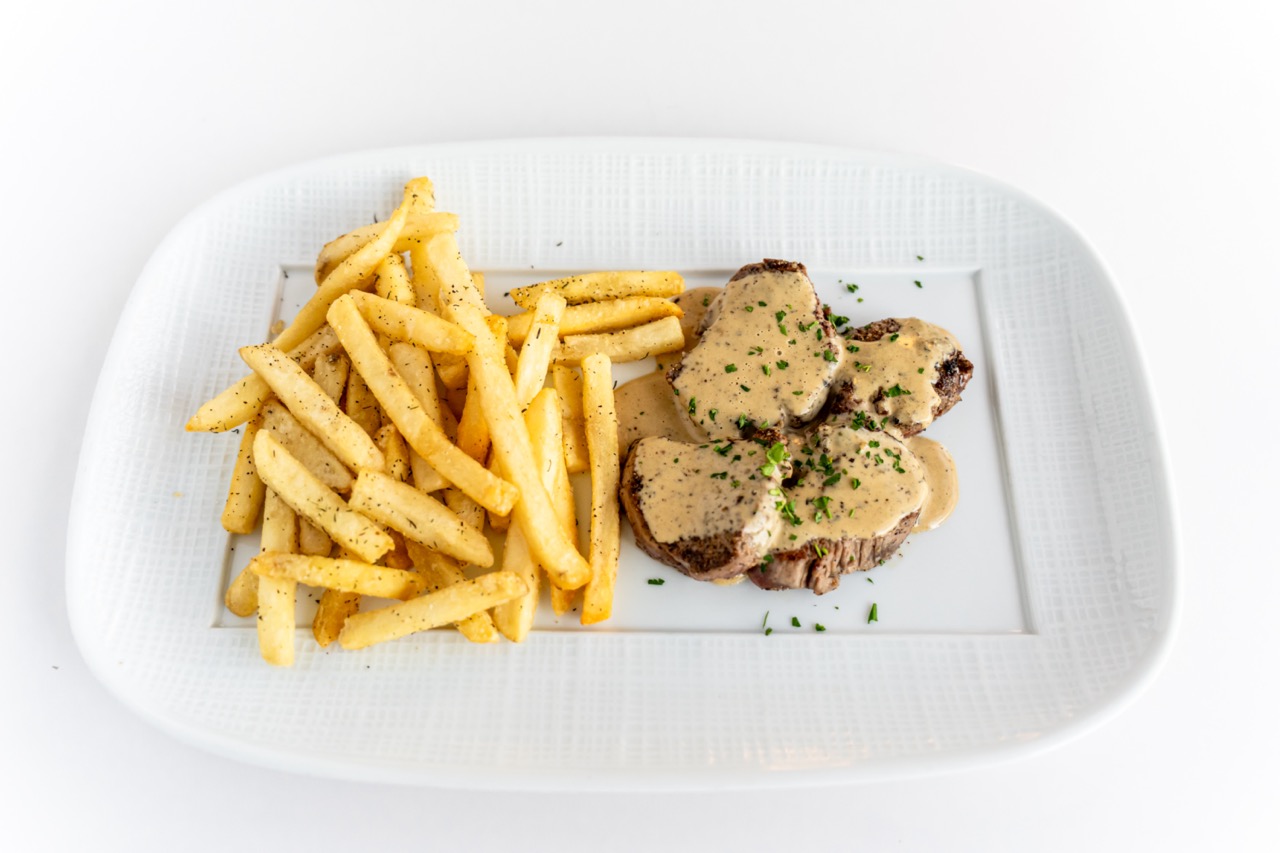 Steak Frites at Vincent Market Bistro